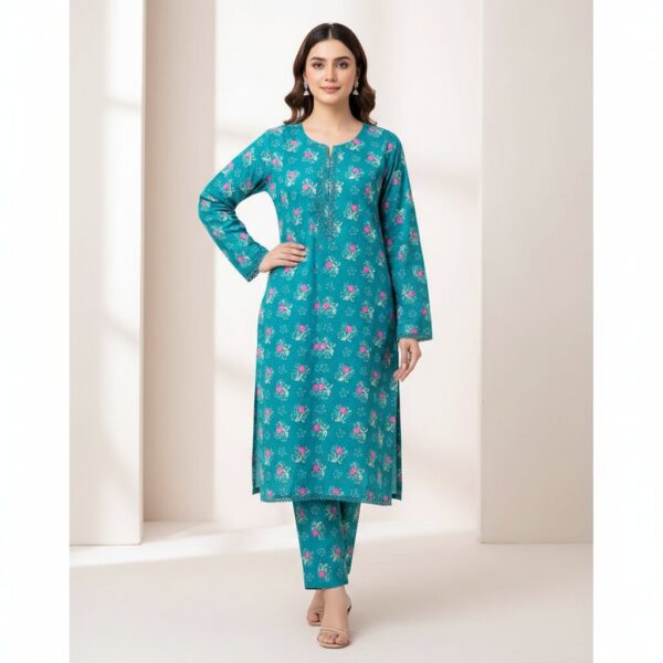 Blue Paisley Grace Lawn Suit