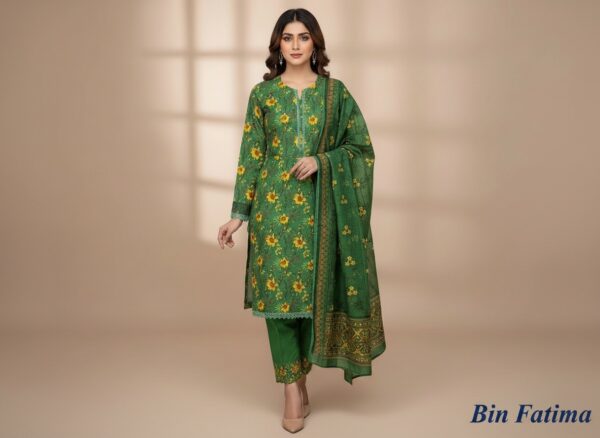 GREEN & YELLOW FLORAL PRINT SUIT