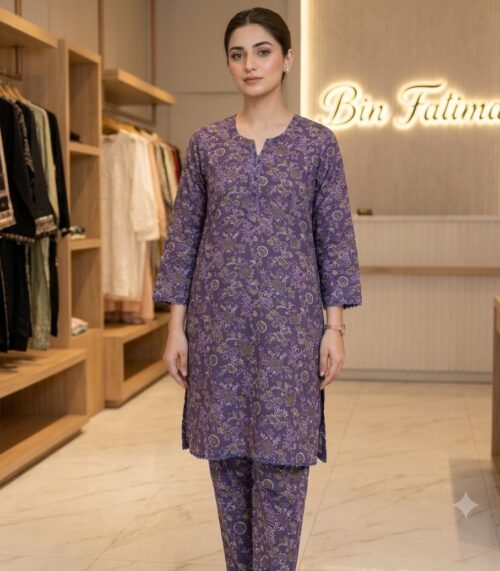 Lavender Meadow Printed 2-Piece Kurta & Trouser Set
