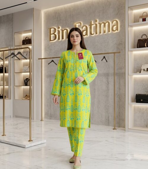 Lemon Zest Lawn Suit (Yellow Floral)