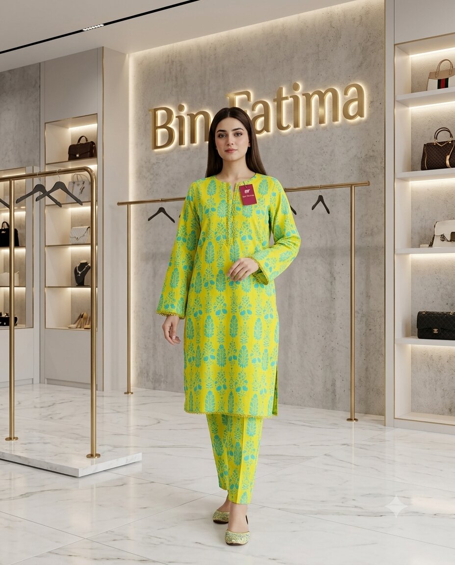 Lemon Zest Lawn Suit (Yellow Floral)