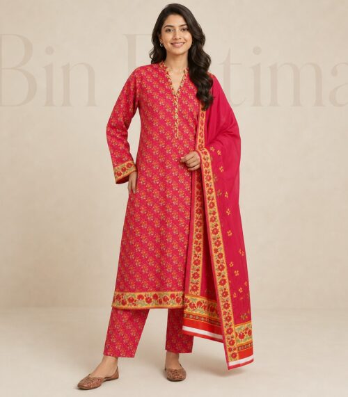 PINK & YELLOW FLORAL PRINT SUIT