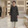 Printed 2-Piece Lawn Suit (Black & White)