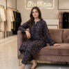 Printed 2-Piece Lawn Suit Navy Blue (Midnight Blue)