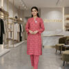 Printed 2-Piece Lawn Suit Pink & Brown