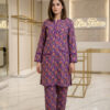 Printed 2-Piece Lawn Suit Purple & Orange