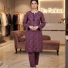 Ruby Vine Lawn Suit (Maroon floral