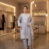 Sky Blue with White Embroidery – Three Piece