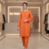 Sunset Bloom Lawn Suit (Orange floral)