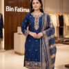 Three-Piece Lawn Suit – Navy Blue